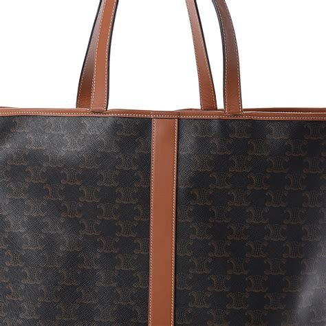 celine cabas in triomphe canvas|celine triomphe bag size comparison.